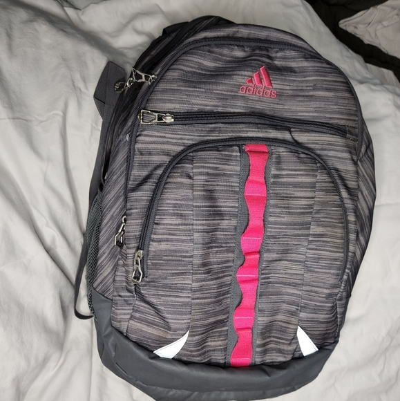 XXL Adidas Prime 2 Backpack w/ LoadSpring Straps Shocking Pink & Grey